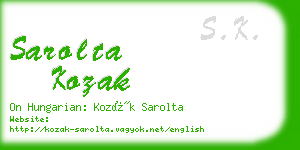 sarolta kozak business card